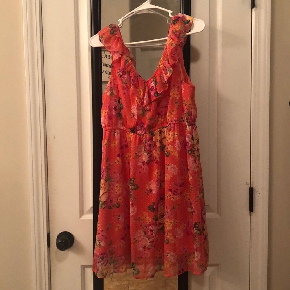 Brightly Colored Floral Dress